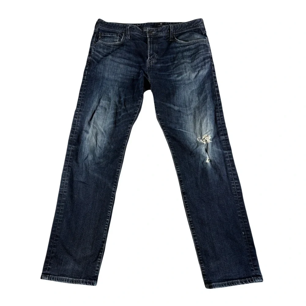AG Adriano Goldschmied The Graduate Jeans Men 36x32 Blue Distressed Tailored Leg